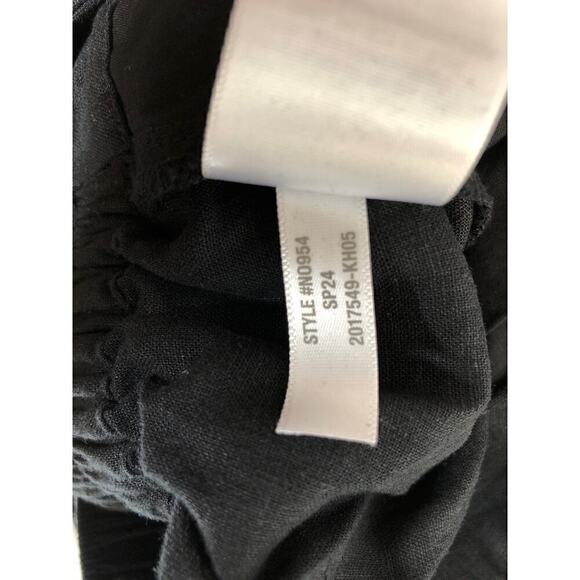 Madewell Pull On Pants Straight Crop High Rise Relaxed True Black NWT Size 00 - Picture 11 of 12